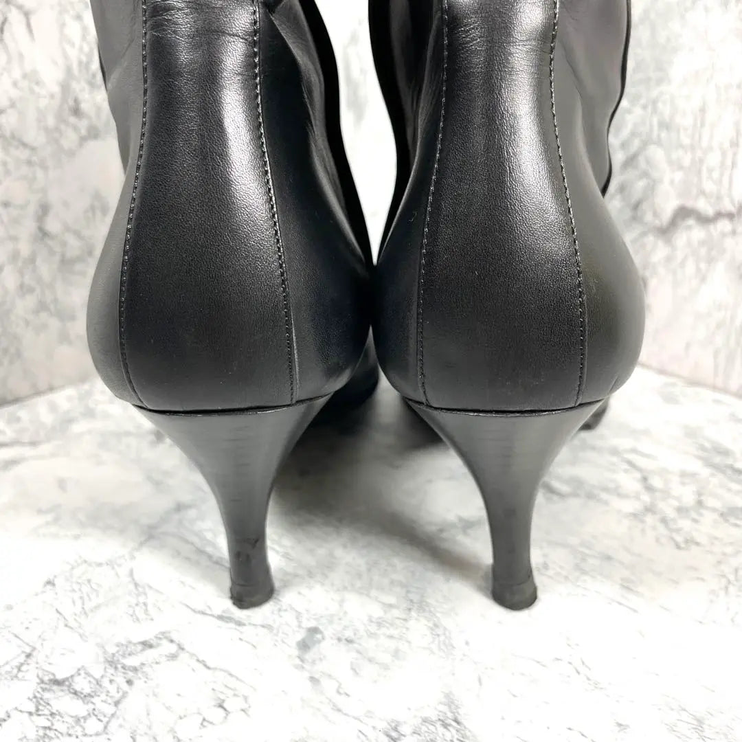 [Extremely beautiful] HERMES ☆ Long boots ☆ Leather boots ☆ Jumping boots ☆ 37 ☆ Black | 【極美品】HERMES☆ロングブーツ☆レザーブーツ☆ジャンピングブーツ☆37☆黒