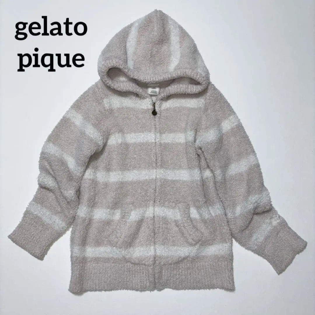 Gelato Pique [ONE] Fluffy room wear, pajamas, loungewear, border logo embroidery