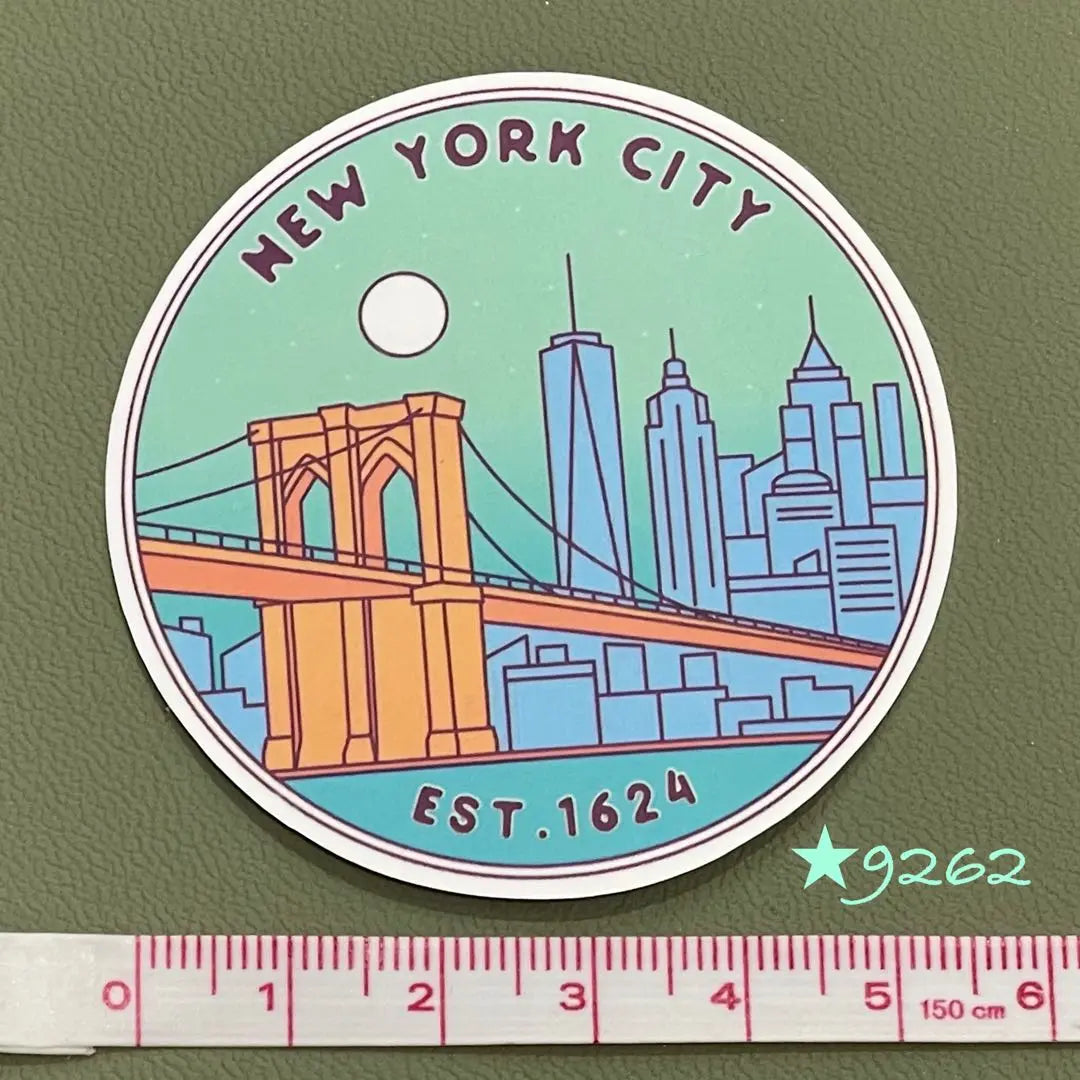 ★9262 [New] Sticker NY New York Brooklyn Round Sticker