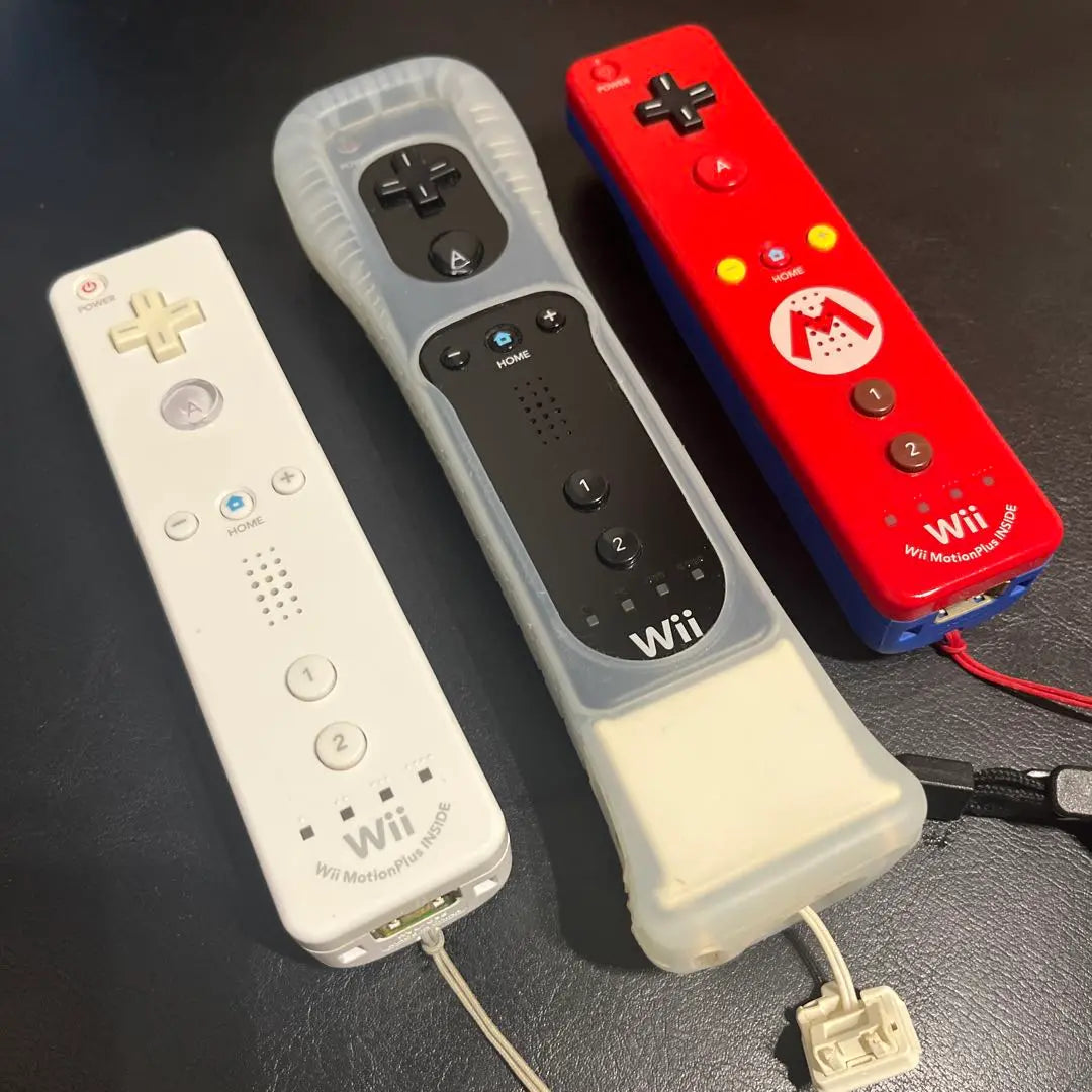 Wii remote control 3 types set White Clear Red