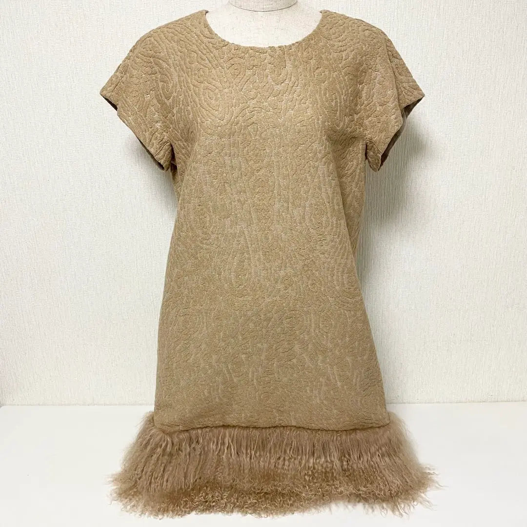 DUAL VIEW Tibetan lamb fur dress wool