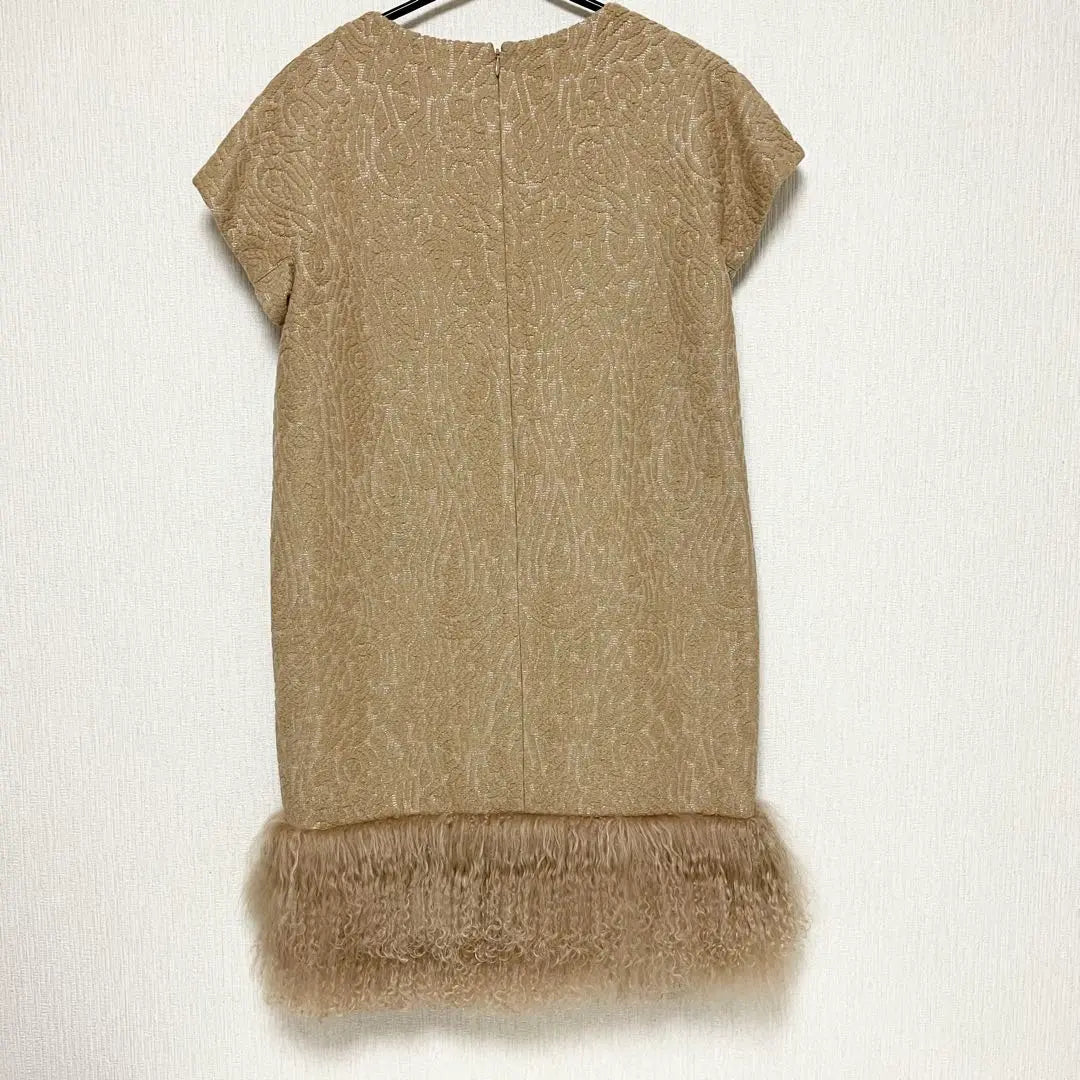 DUAL VIEW Tibetan lamb fur dress wool