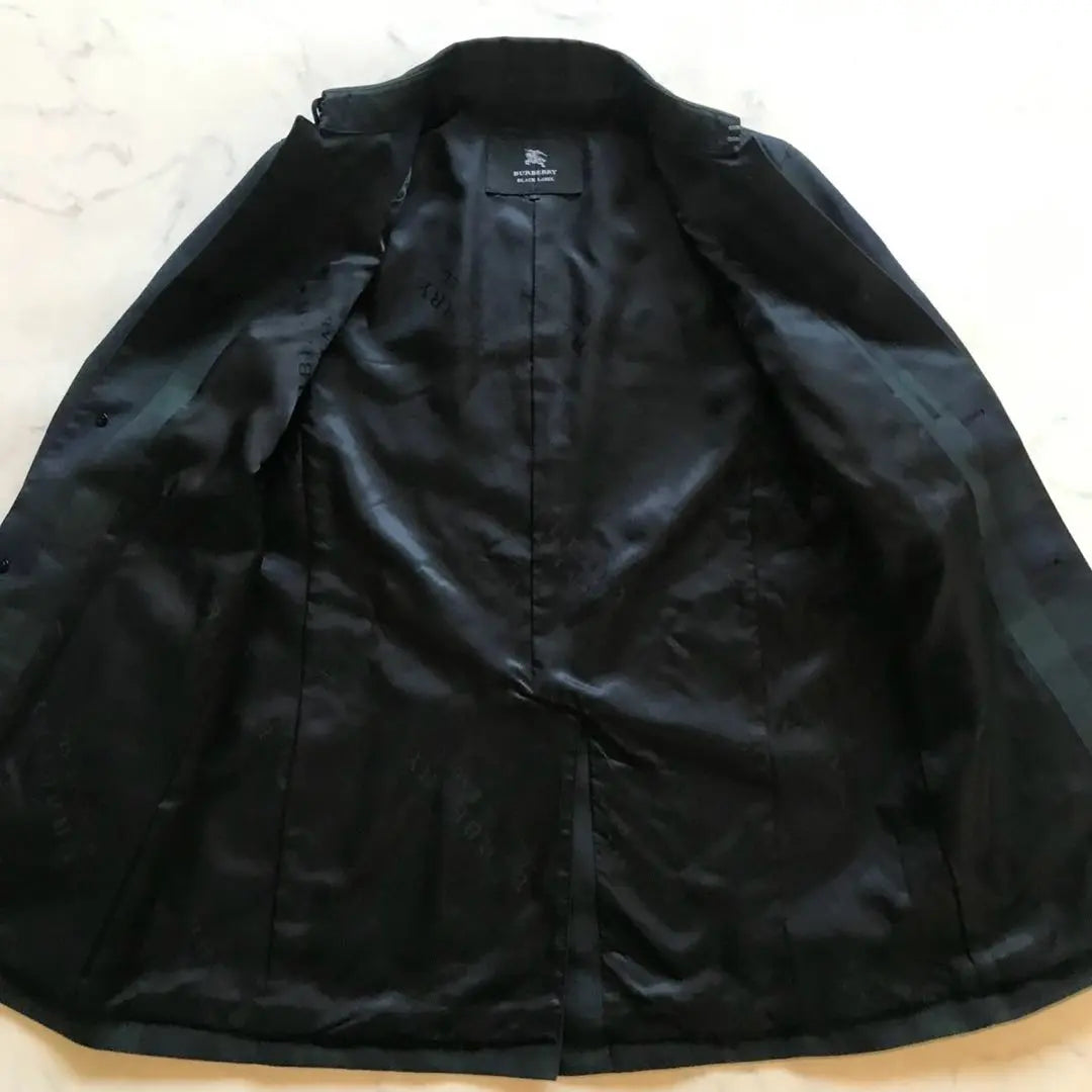 Unused grade/Equivalent to XL ● Burberry Black Label Coat All-over Pattern Cowhide Green