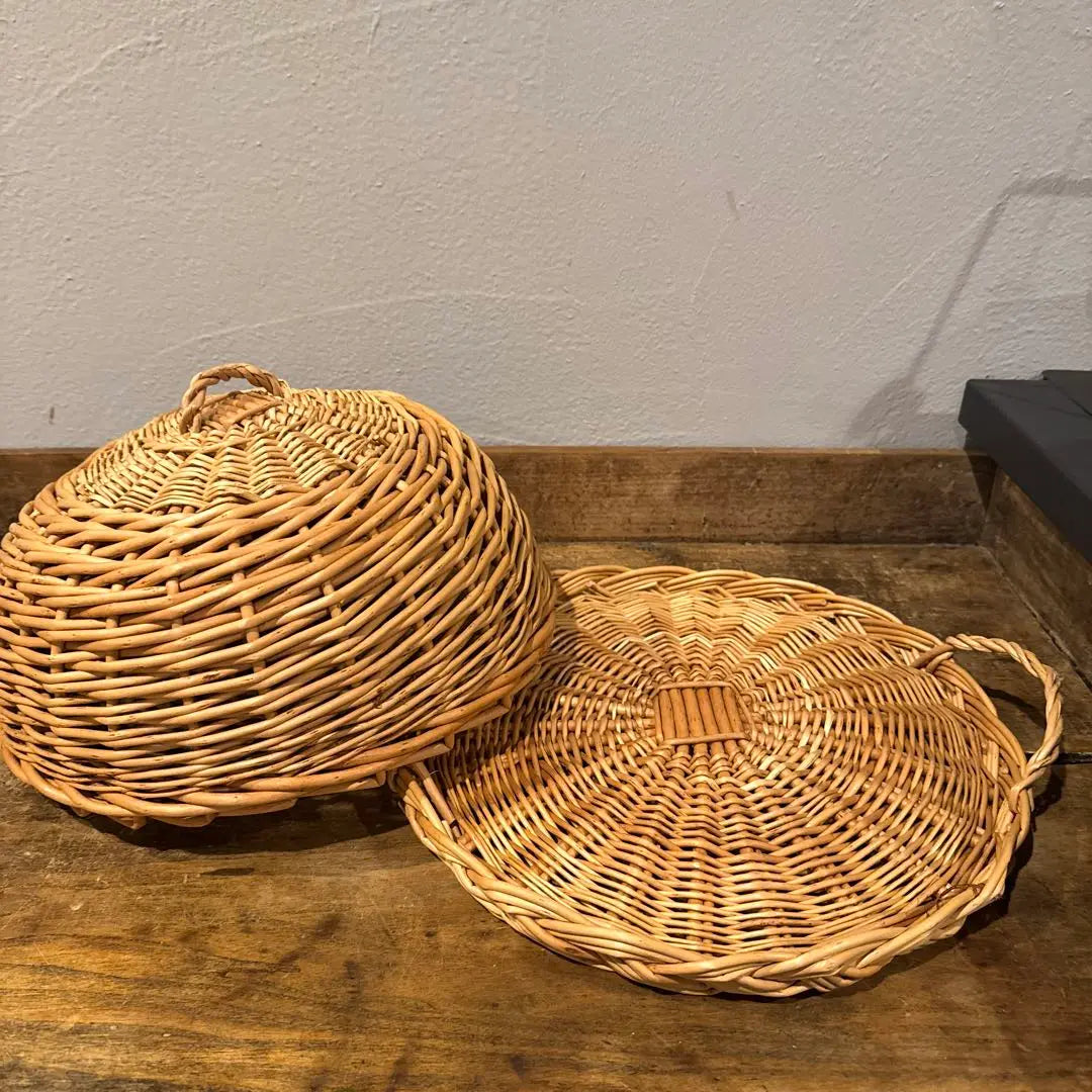 [Unused] Posh Living Room Rattan Case with Lid Set of 2