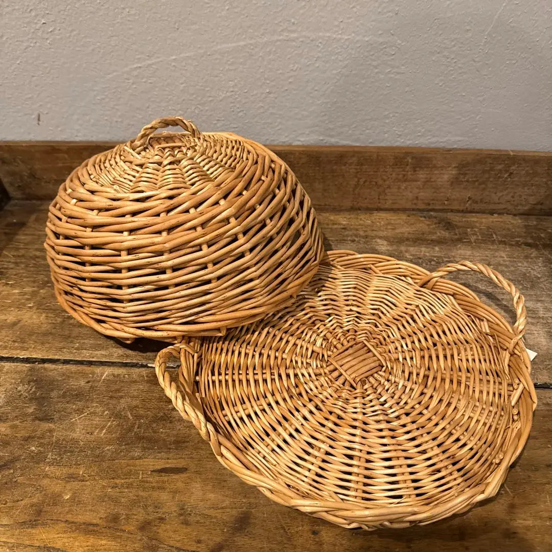 [Unused] Posh Living Room Rattan Case with Lid Set of 2