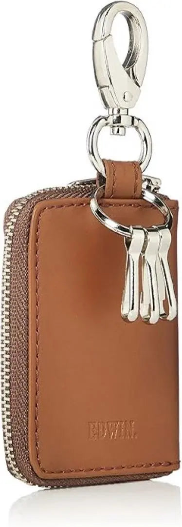 [Edwin] Key Case 5-piece set, leather compact, triple brown