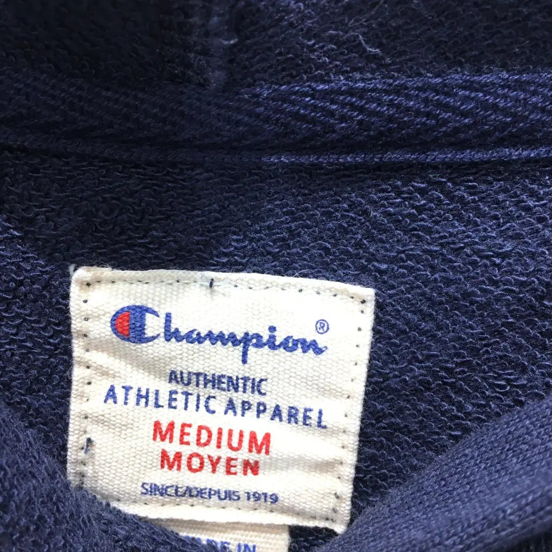 [Immediate delivery] Beautiful condition Big logo Champion Parka M Navy, directly imported from USA 1141