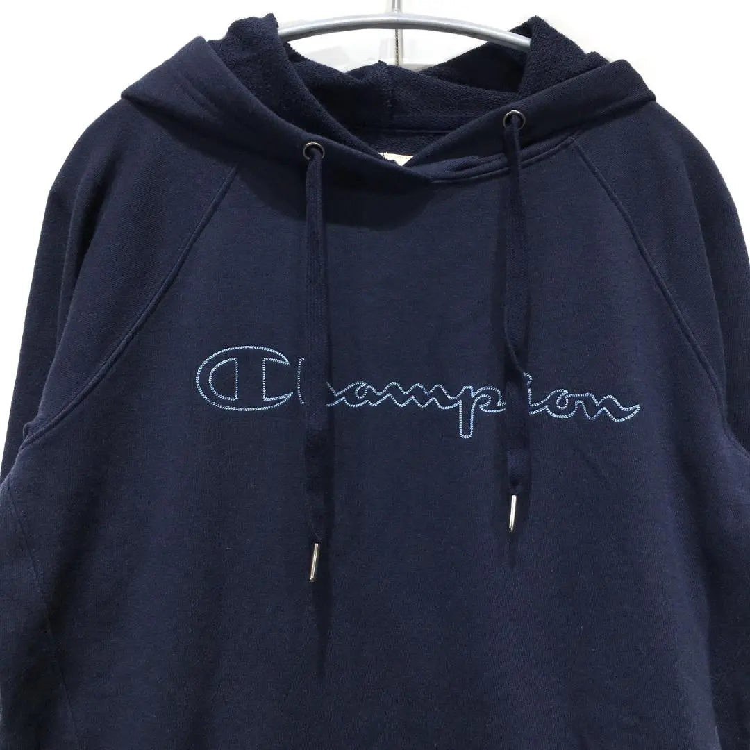 [Immediate delivery] Beautiful condition Big logo Champion Parka M Navy, directly imported from USA 1141