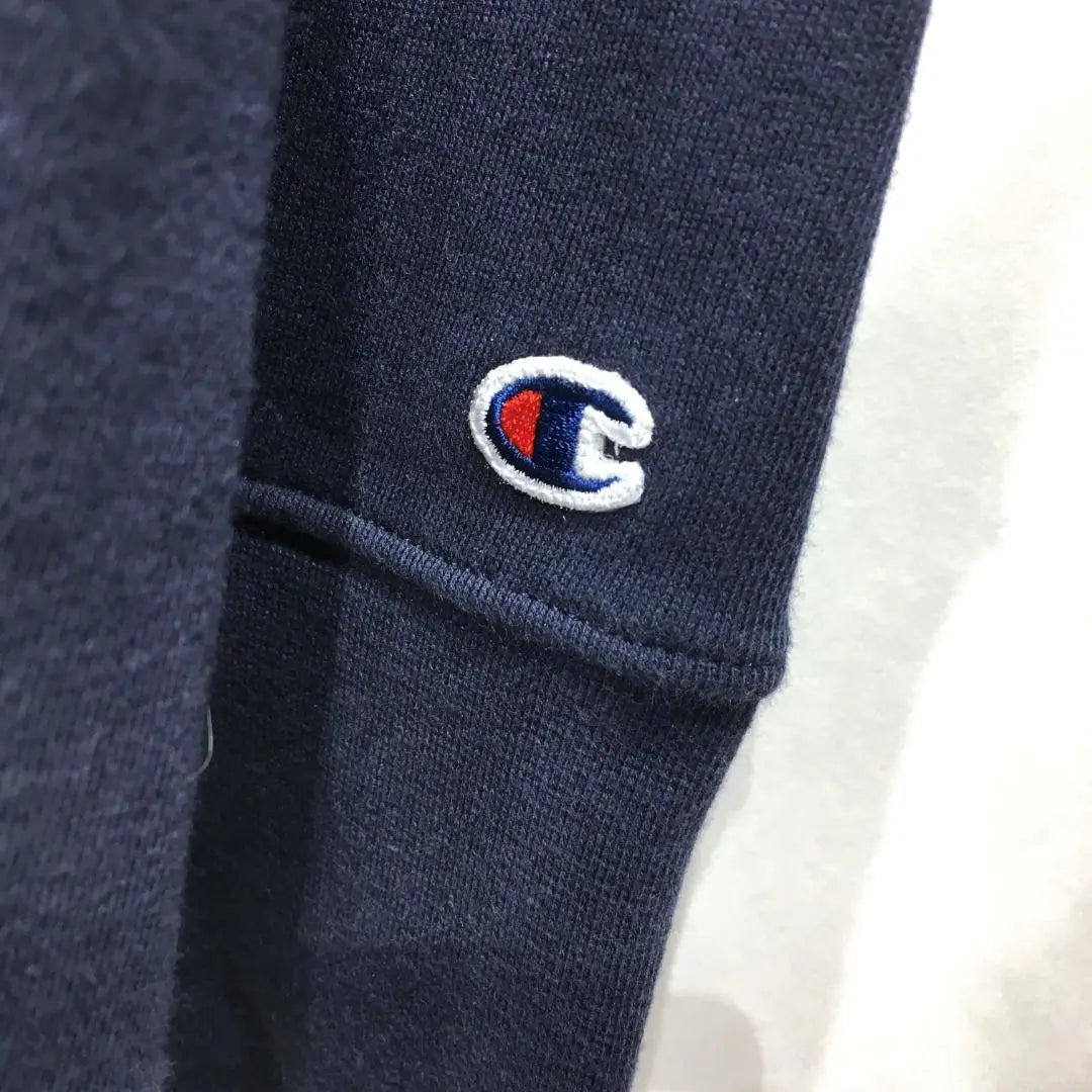 [Immediate delivery] Beautiful condition Big logo Champion Parka M Navy, directly imported from USA 1141