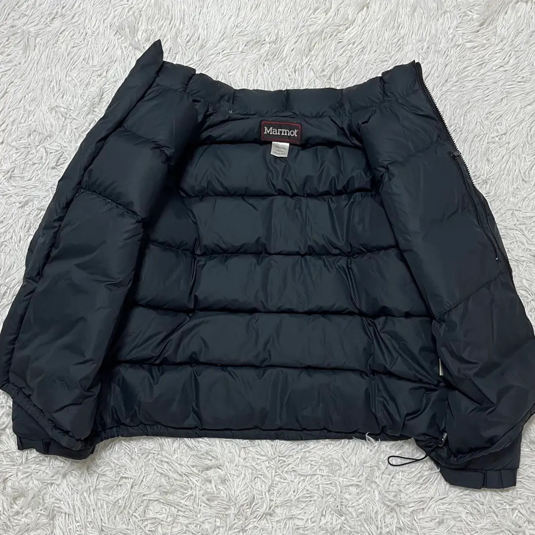 Good condition✨90s Marmot down jacket black drawcord Nuptse L