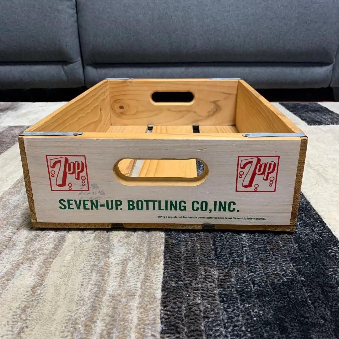 Caja de madera vintage 7UP Seven Up