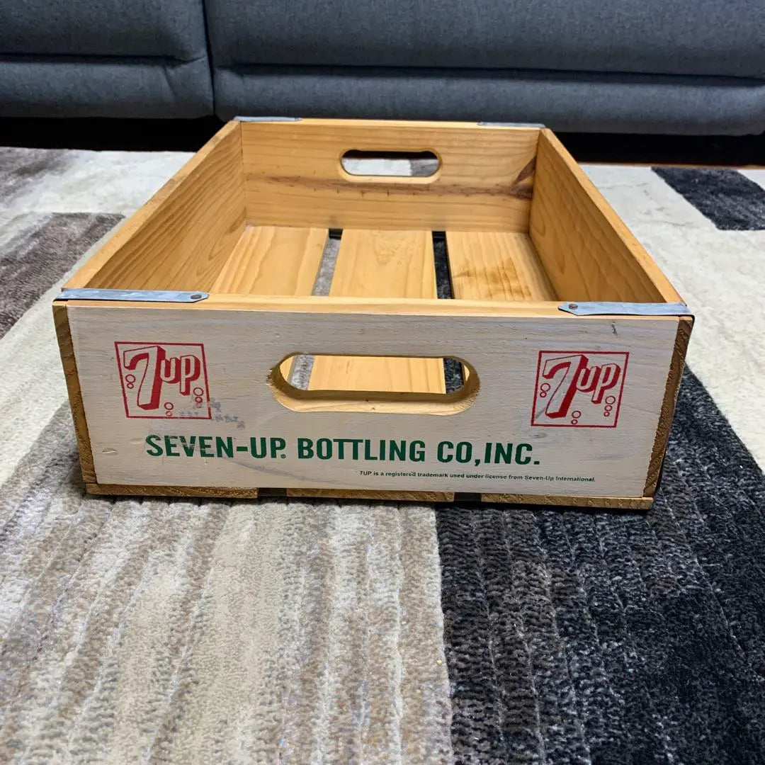 Caja de madera vintage 7UP Seven Up