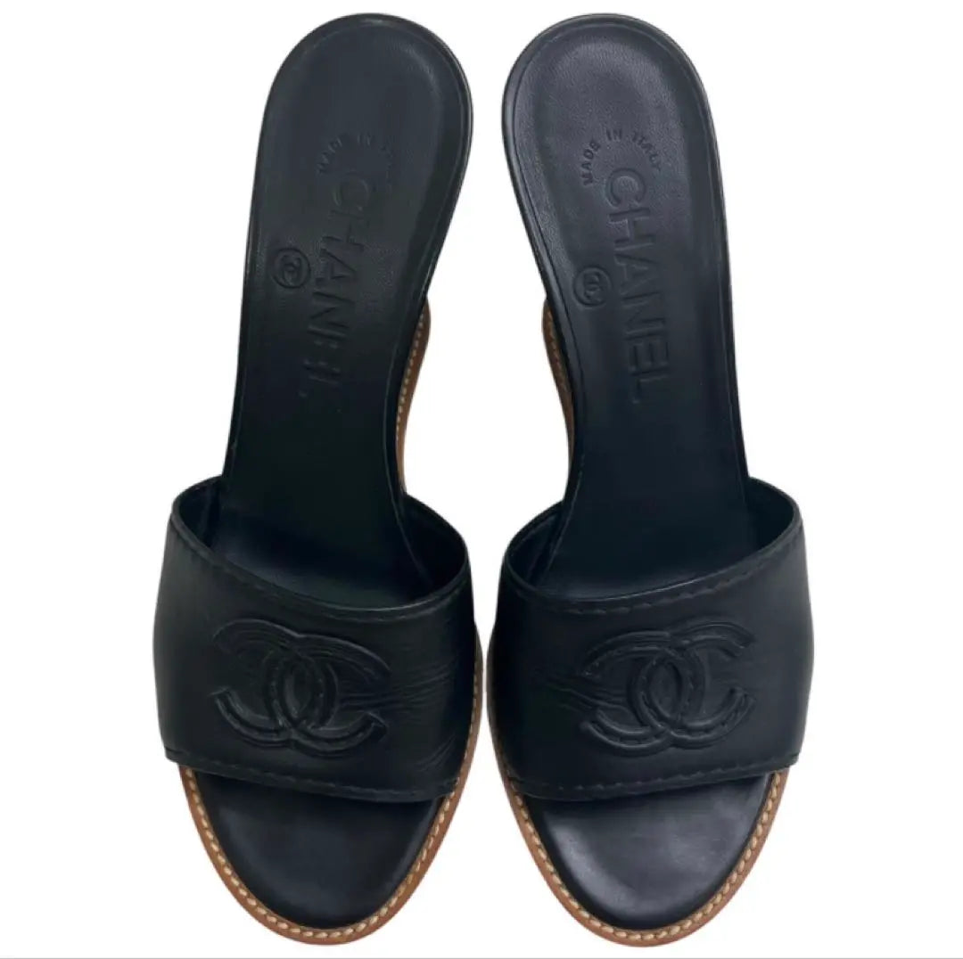 ⭐Sandalias Coco Mark Matelasse de Chanel talla 35,5 C