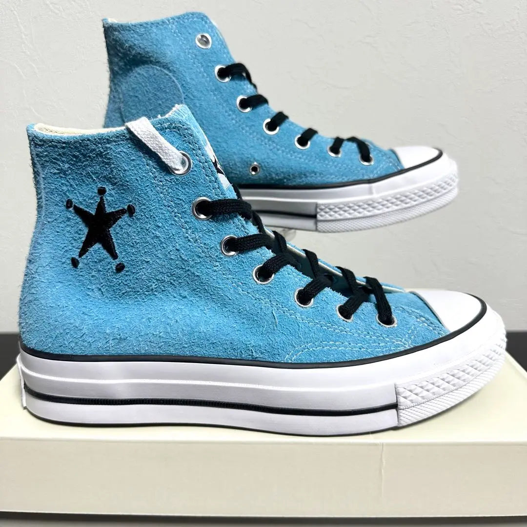 New CONVERSE×STUSSY CHUCK 70 HI Blue 24.5