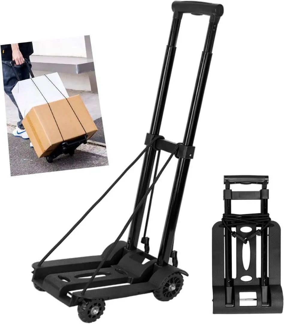 Carry cart folding 4 wheels compact cart carry lightweight load capacity 50kg②