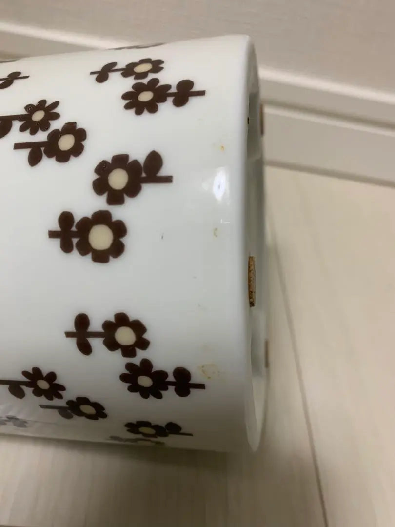 Rare ☆ Kurashiki Design Planning Office Sanitary Series (Small Flower Pattern) Toilet Brush Stand Made of Ceramic