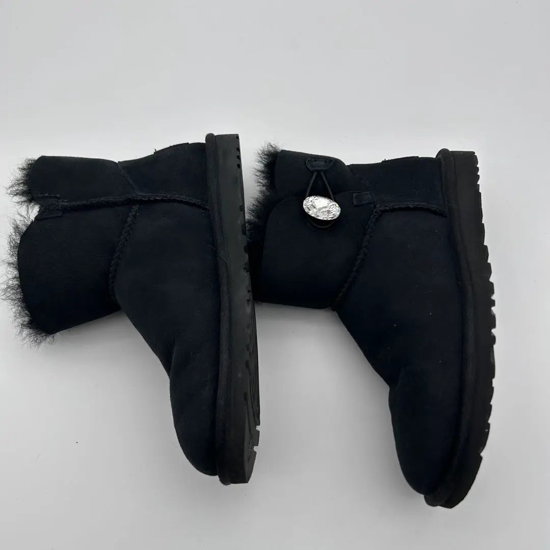 UGG Agg Mouton Boots 23cm Bailey Button Swallow Black