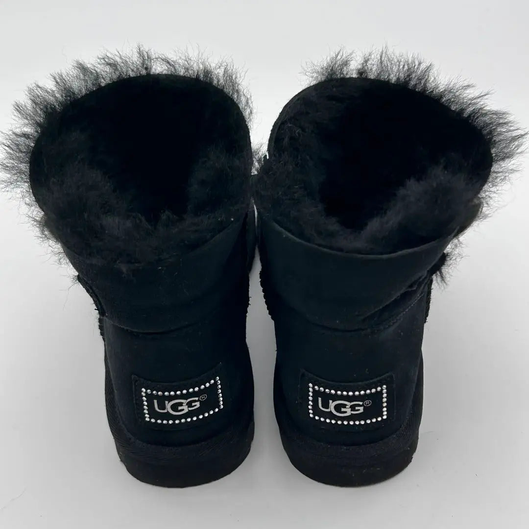 UGG Agg Mouton Boots 23cm Bailey Button Swallow Black