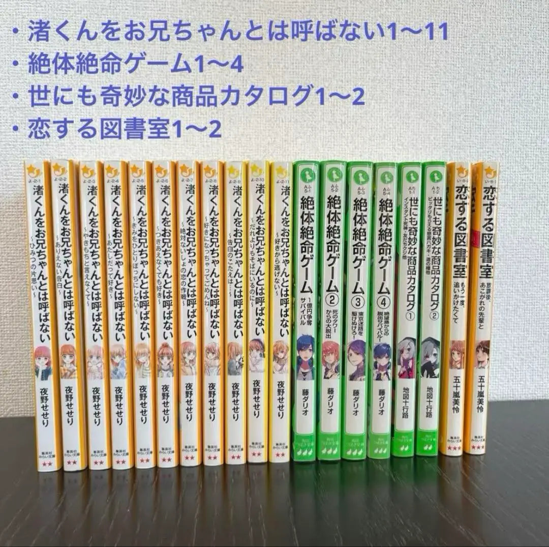 Set of 4 novels (19 volumes) for elementary and junior high school students