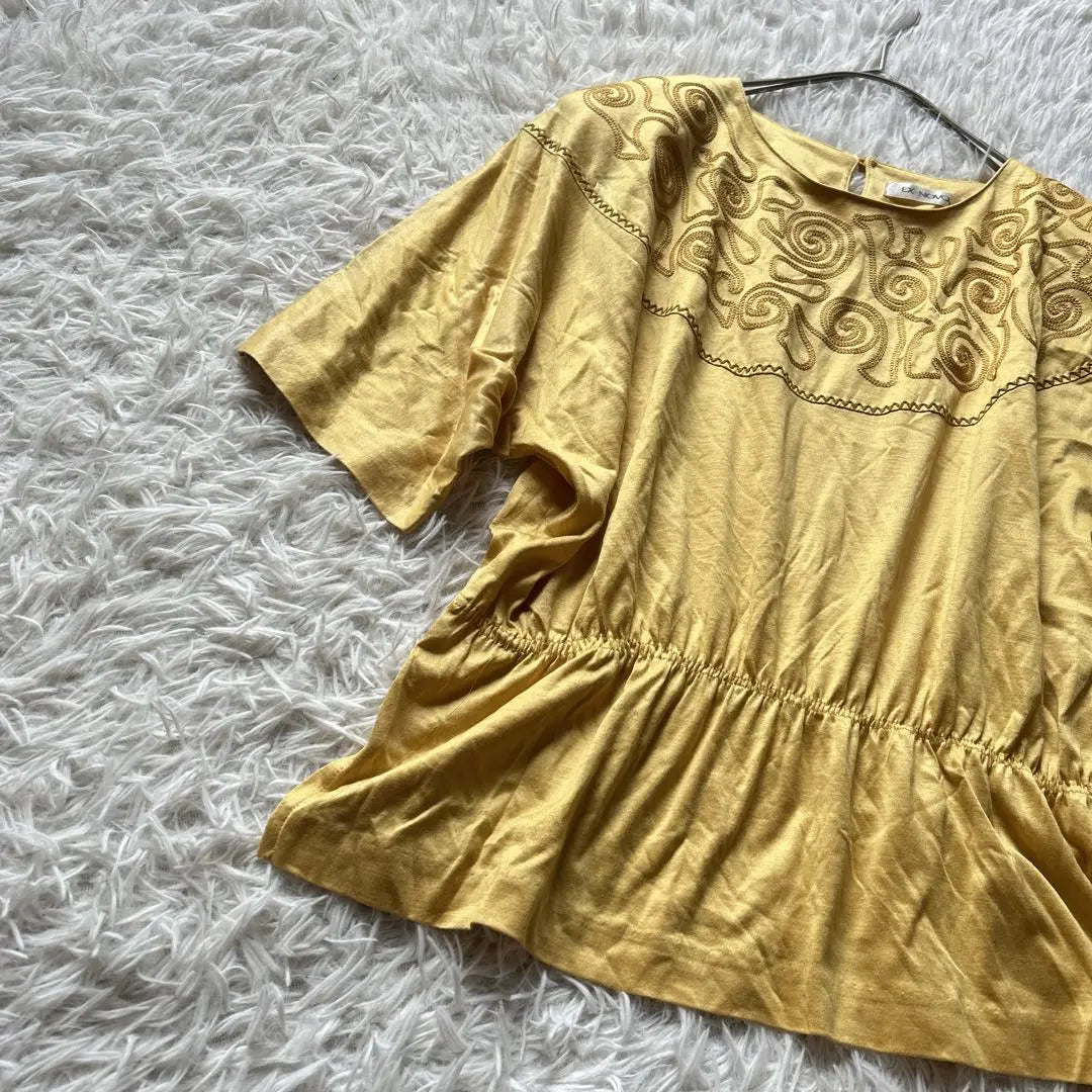 [EX NOVO] Short-sleeved blouse, cropped length, dolman sleeve vintage made in Japan