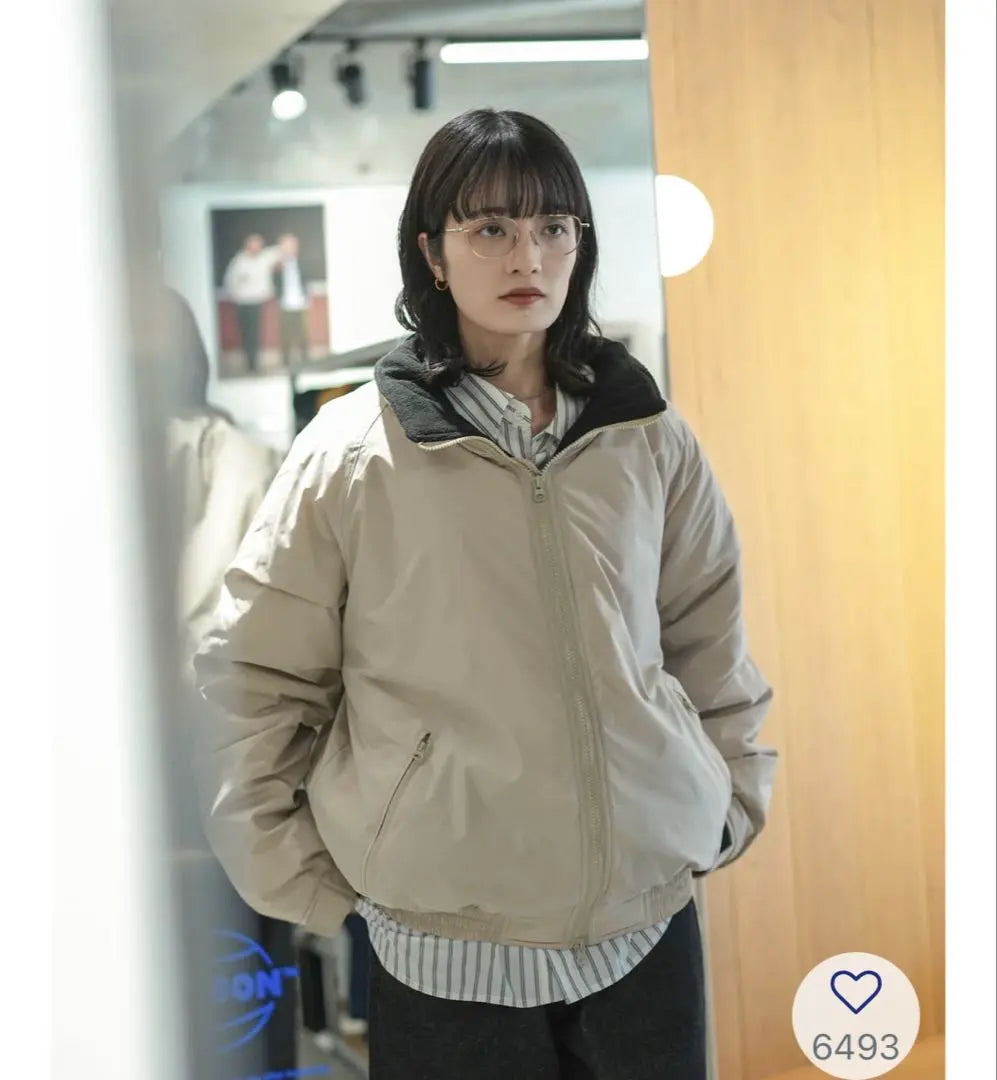 bonbonstore loose fit fleece jacket B0118 XS