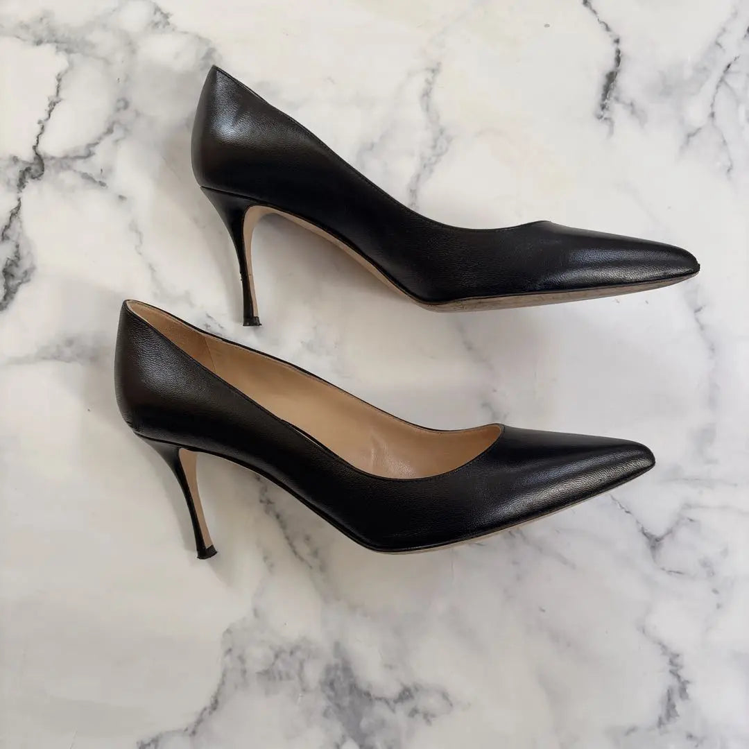 [Very popular] Sergio Rossi Black High Heels 25cm | 【大人気】Sergio Rossi セルジオロッシ　ブラックハイヒール 25cm