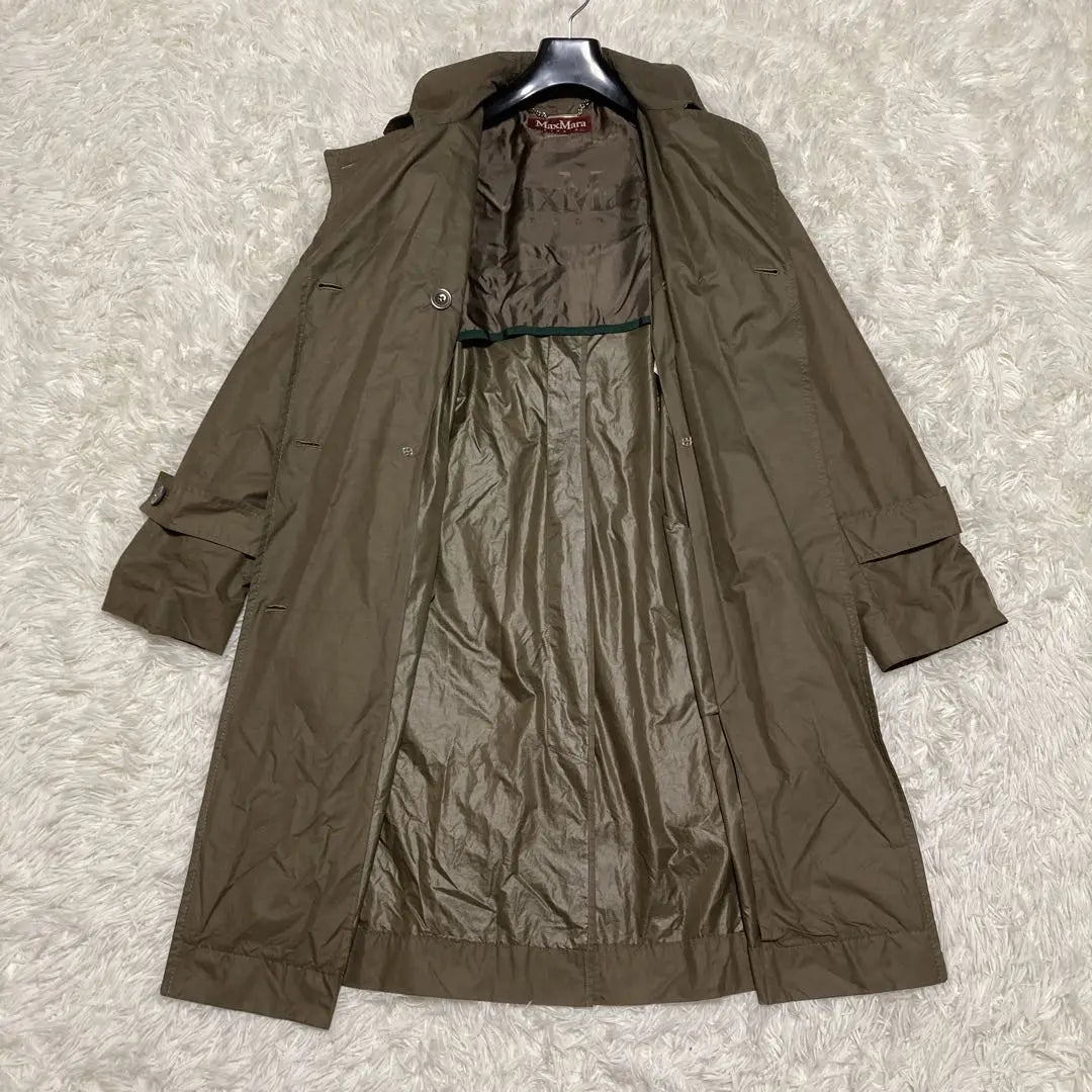 Beautiful item✨ Max Mara long trench coat with belt water repellent khaki large 40