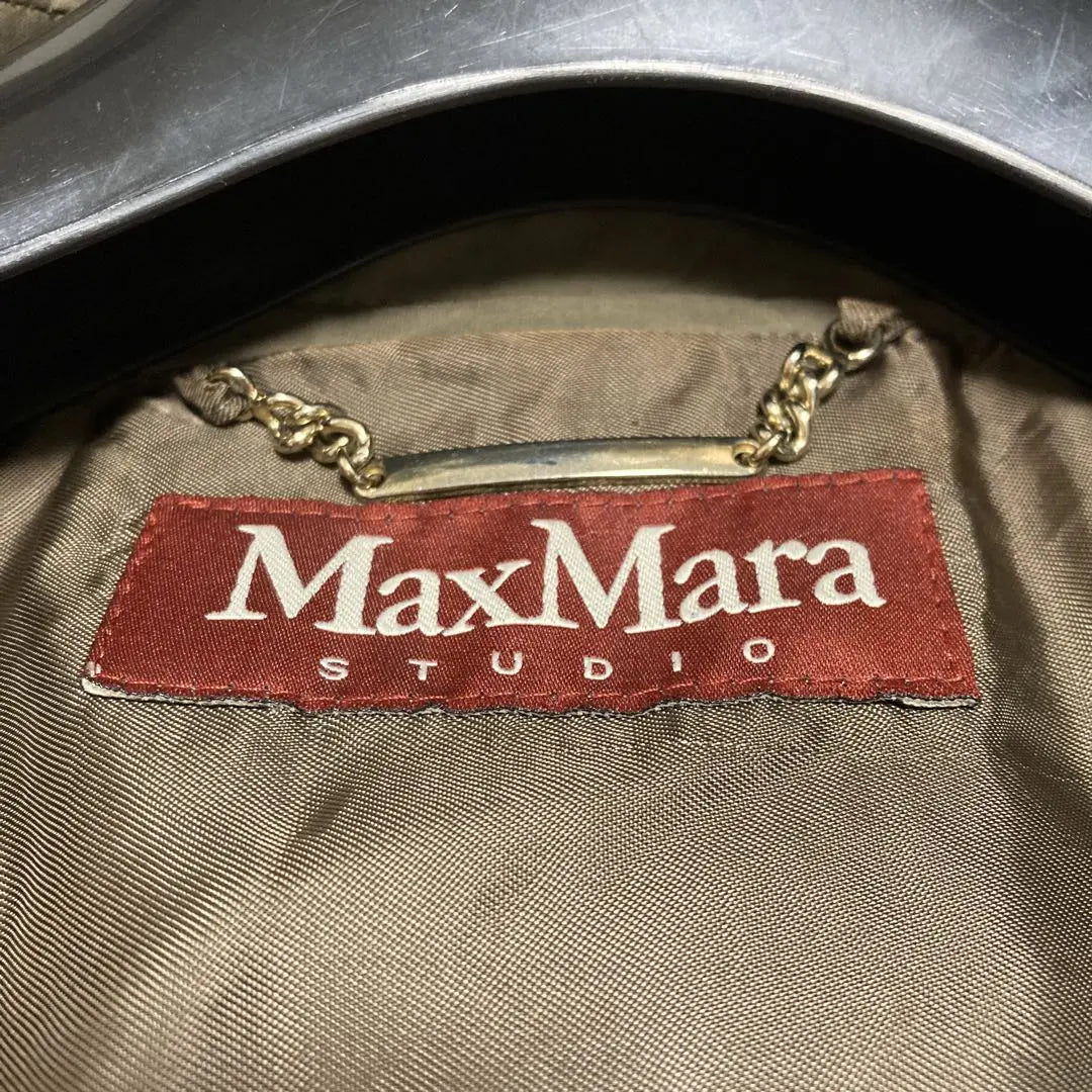 Beautiful item✨ Max Mara long trench coat with belt water repellent khaki large 40