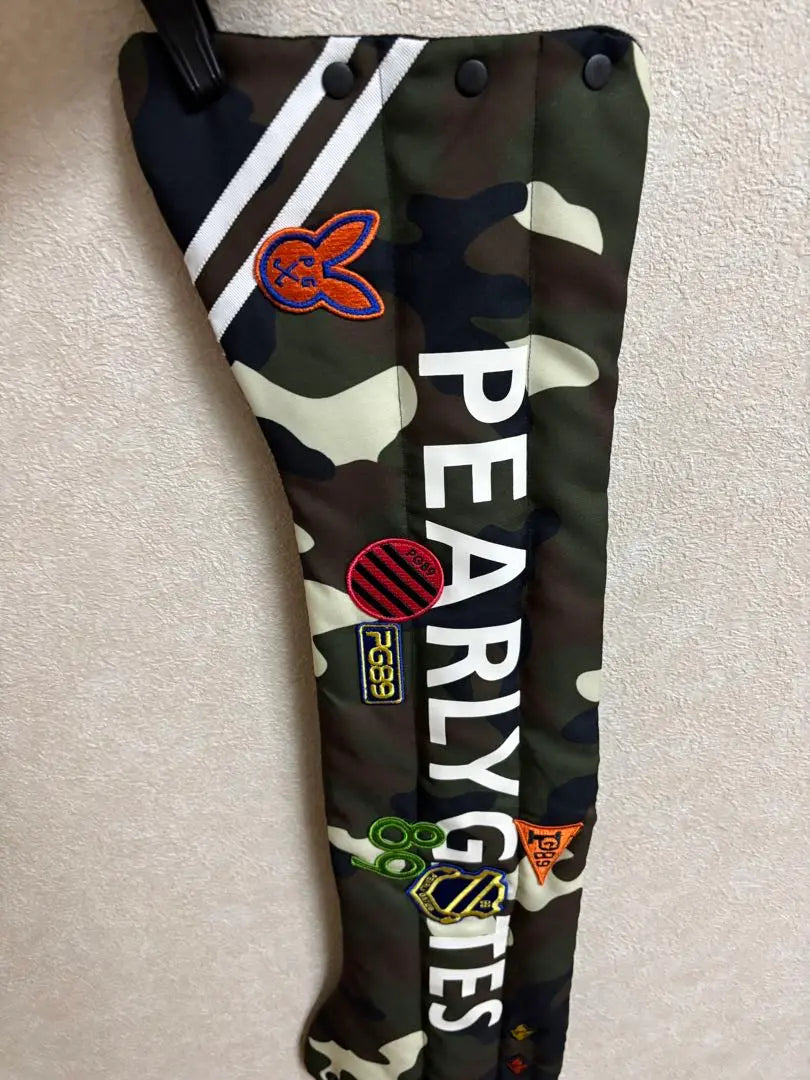 ★Rare PEARLY GATES patch camo neck warmer in good condition