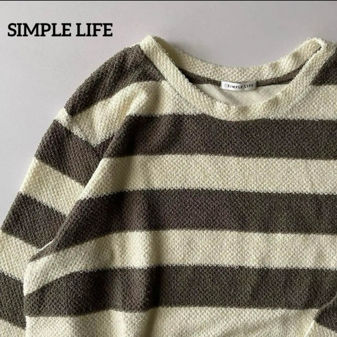 Simple Life SIMPLE LIFE Striped Knit Sweater Long Sleeve