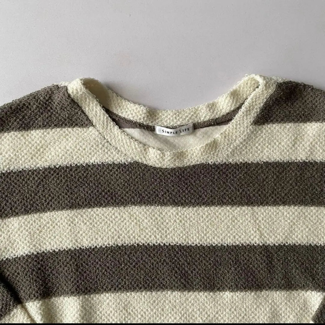 Simple Life SIMPLE LIFE Striped Knit Sweater Long Sleeve