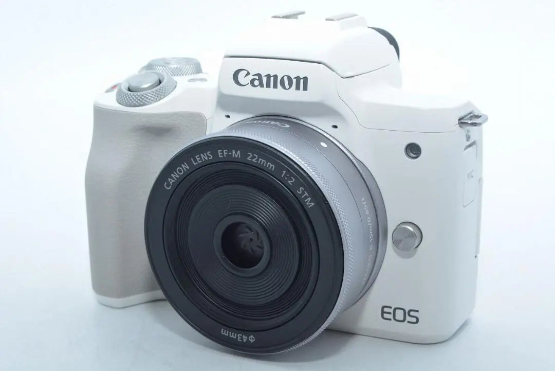 Kit de doble lente para Canon EOS Kiss M2, color blanco