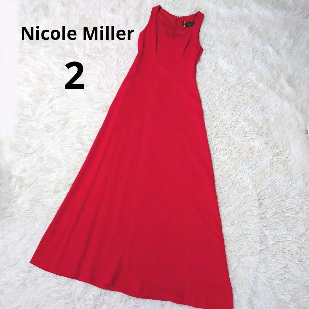 Nicole Miller Red Long Dress Size 2