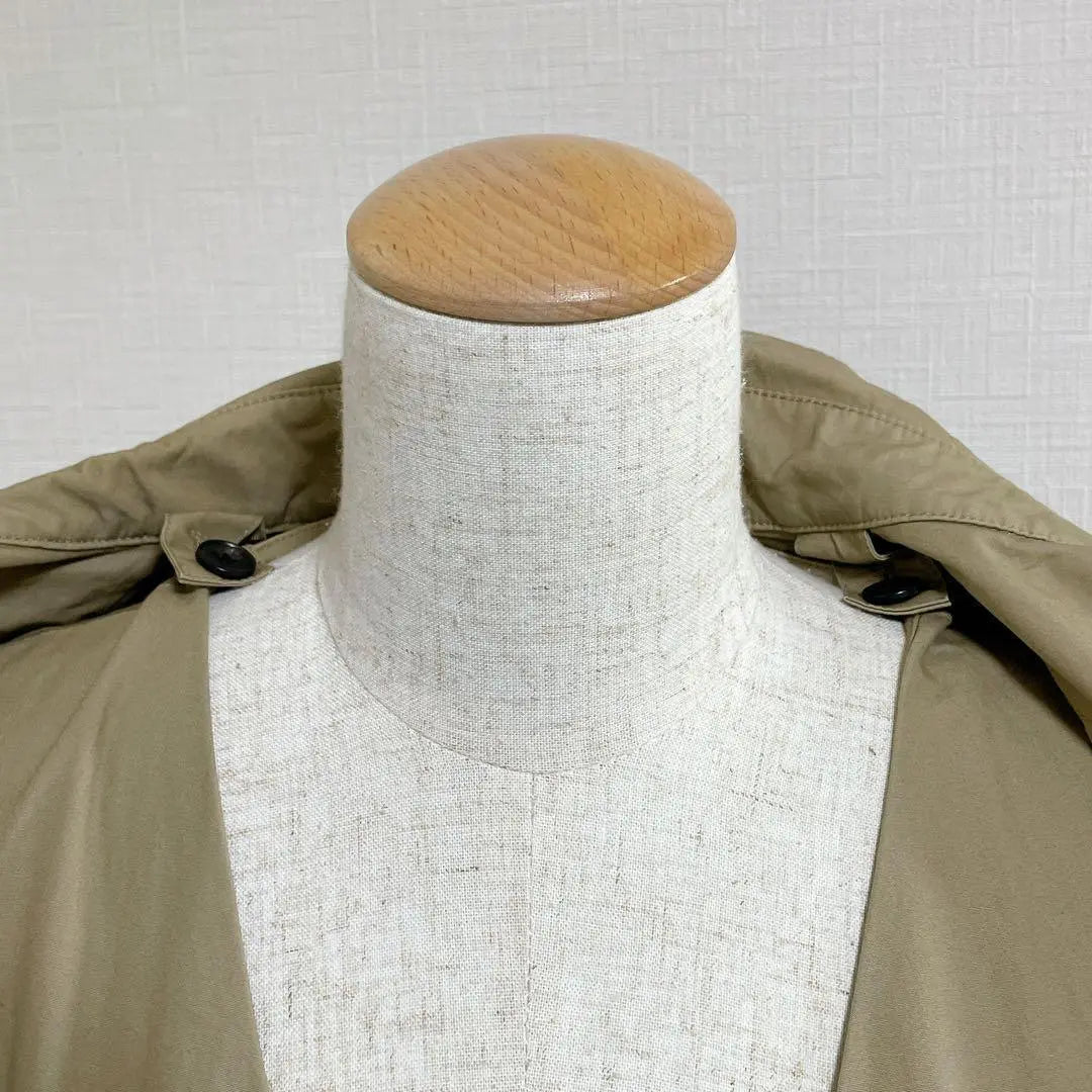 [Buen estado] Plaste◎Gabardina multiusos de 3 vías Chaqueta corta Chaleco largo S