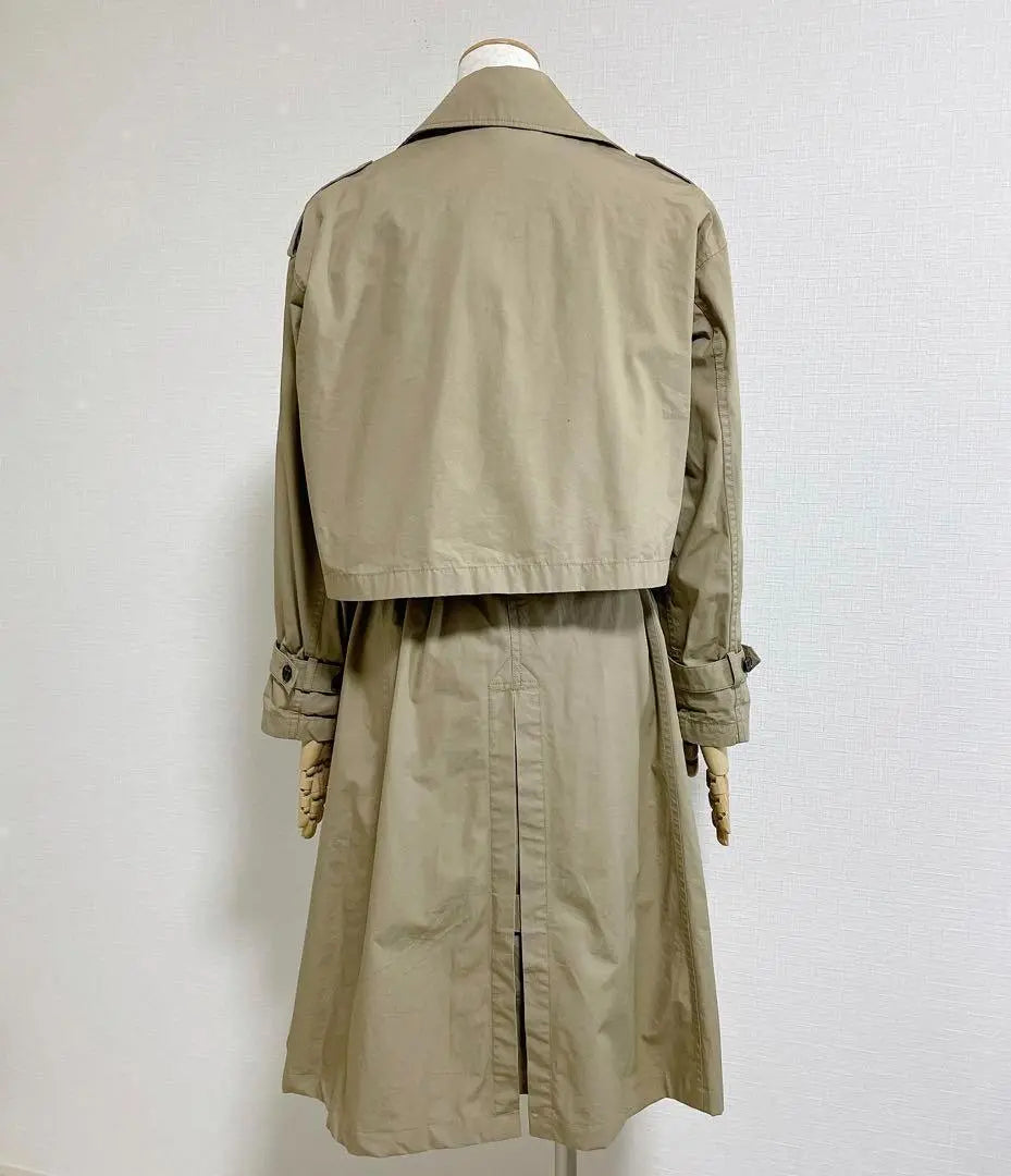 [Good condition] Plaste◎3way Multi-trench coat Short jacket Long gilet S