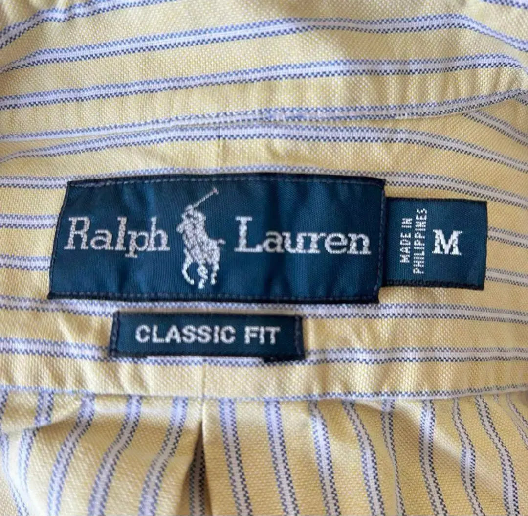 [Rare] Ralph Lauren logo embroidered colored pony striped short sleeve shirt