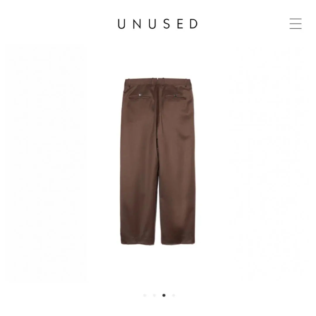 Pantalón Ann -use 2024 AW Slacks MARRÓN XL | sin usar アンユーズド 2024 AW スラックスパンツ BROWN XL