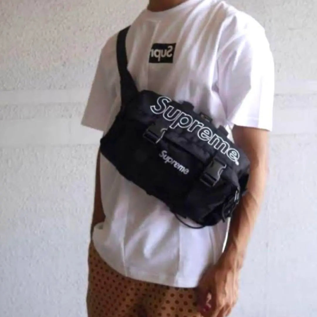 [Extremely beautiful] Supreme 19FW Waist Bag Black