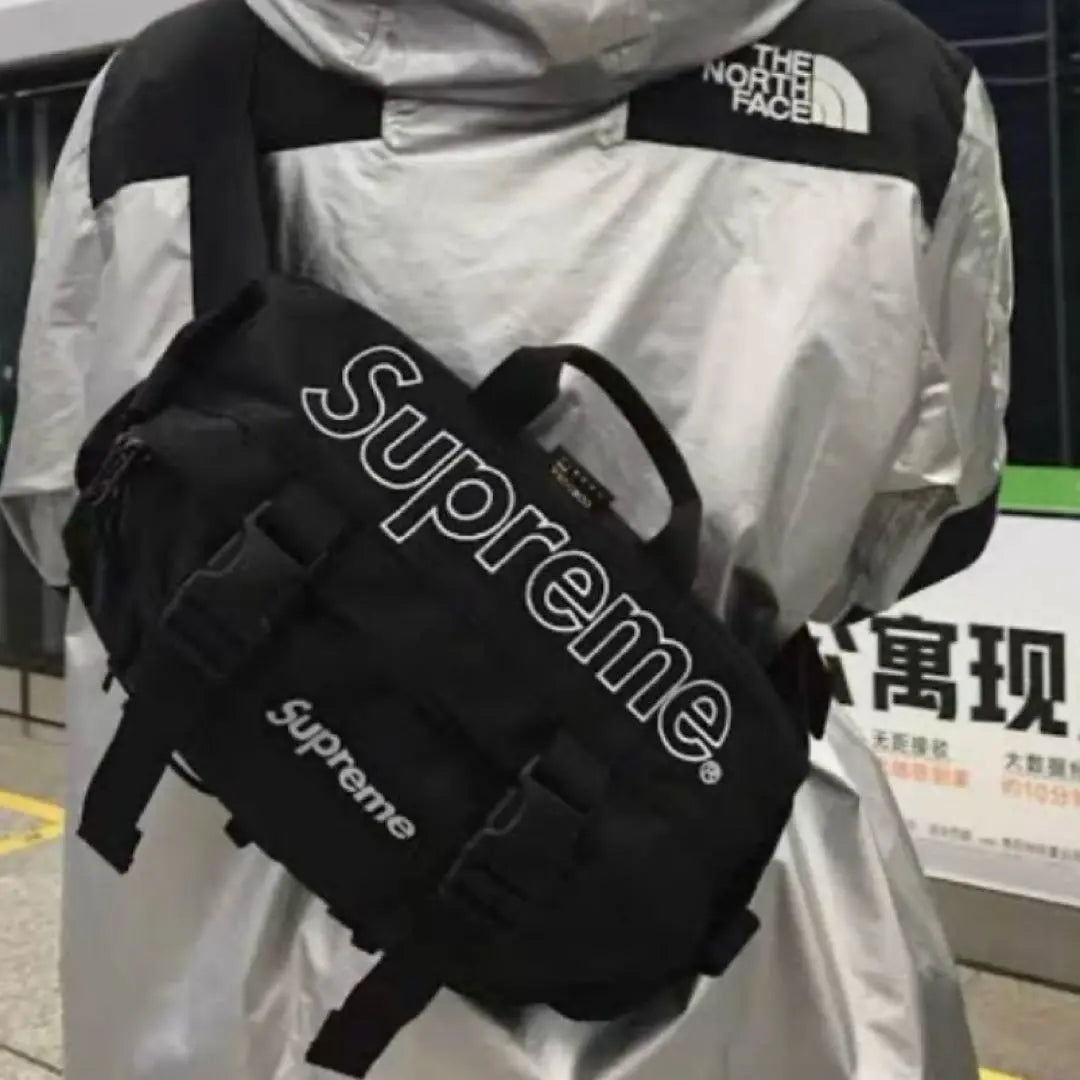 [Extremely beautiful] Supreme 19FW Waist Bag Black