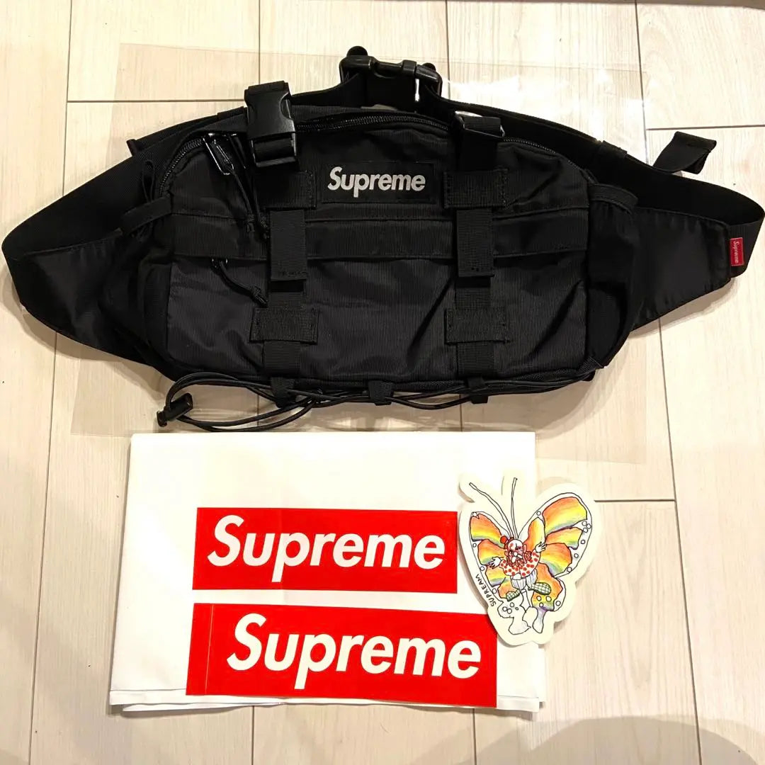 [Extremely beautiful] Supreme 19FW Waist Bag Black