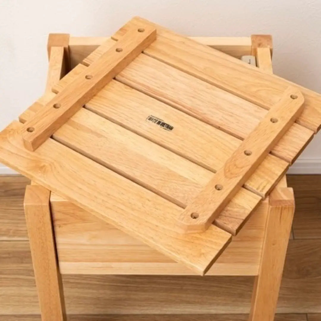 Natural wood storage stool chair wood grain natural Nordic HOW-004 J10