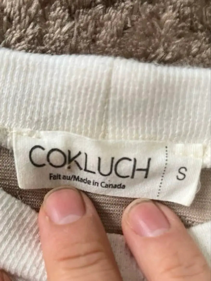 COKLUCH White Knit Sweater S