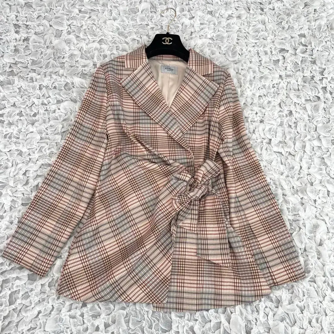 Amy East Whirl Spring Check Cashcoeur Jacket Regular Price 18,000