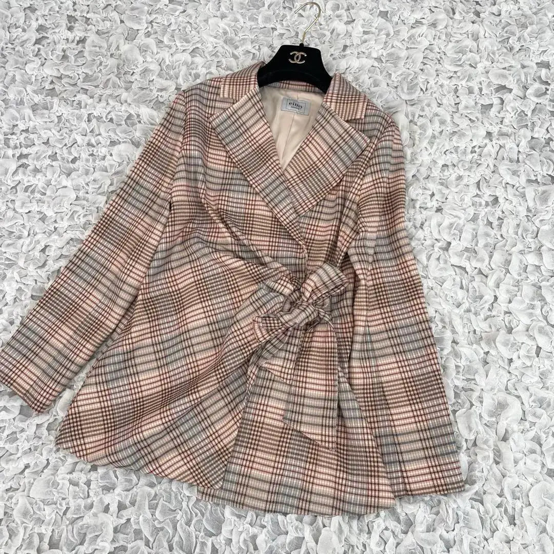 Amy East Whirl Spring Check Cashcoeur Jacket Regular Price 18,000