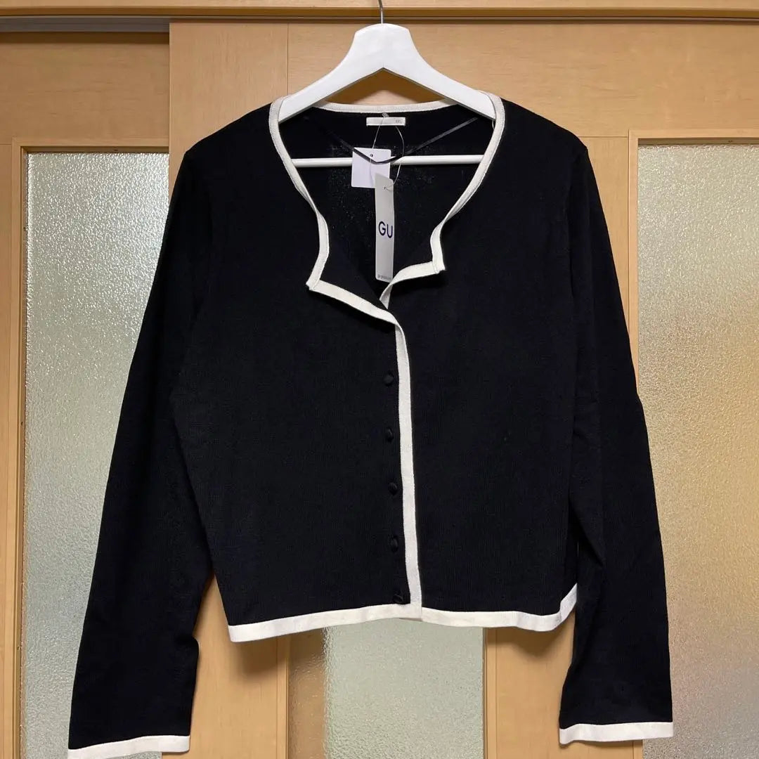 Next day shipping GUUV cut bicolor cardigan black XXL