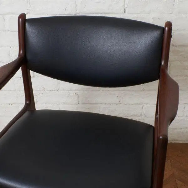 86112★Reupholstered Vintage Rosewood Armchair Dining Chair