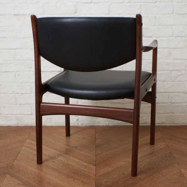 86112★Reupholstered Vintage Rosewood Armchair Dining Chair