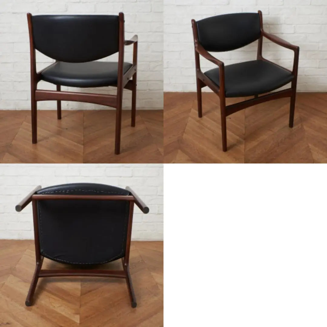 86112★Reupholstered Vintage Rosewood Armchair Dining Chair