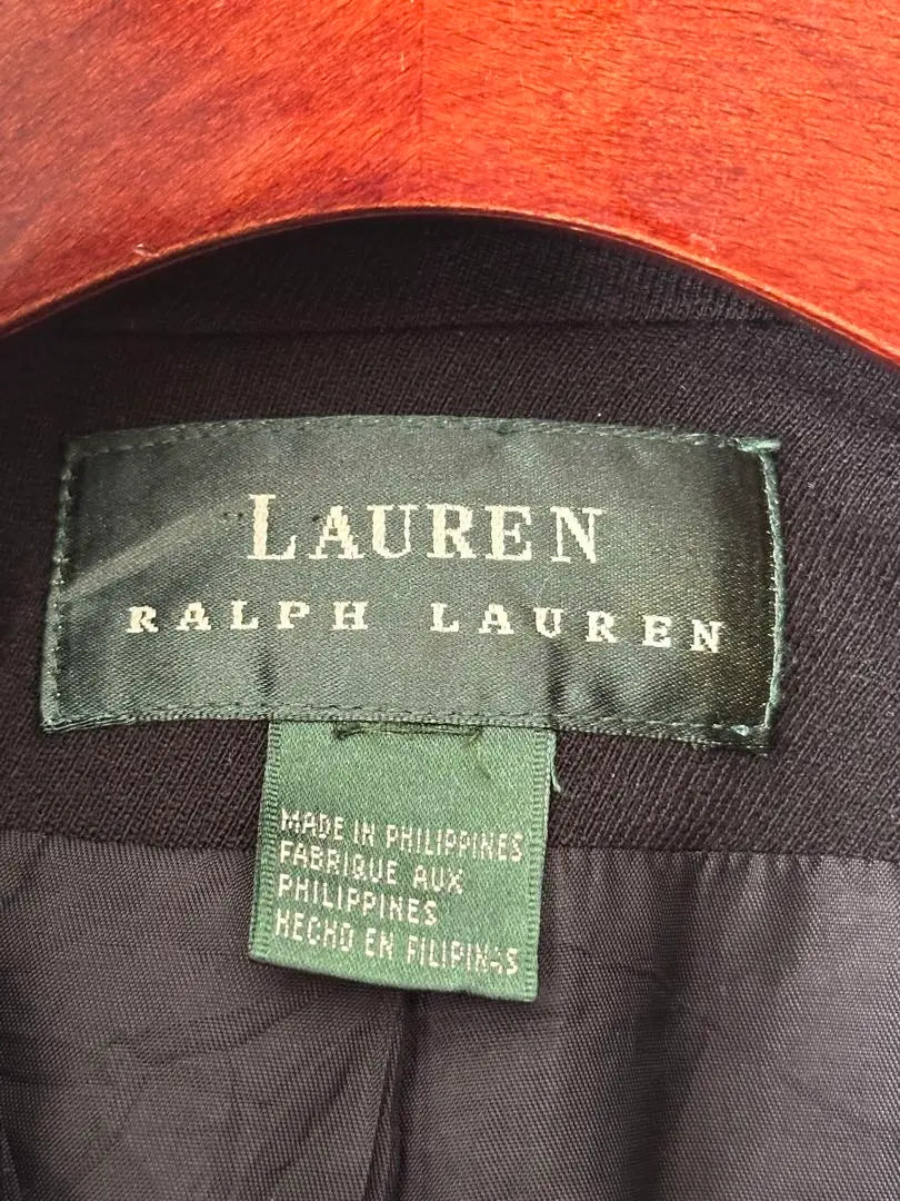 Chaqueta de lana y cuero de los años 90 de Ralph Lauren