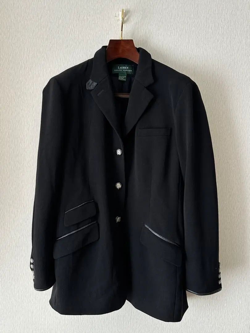 Ralph Lauren 90s Leather Wool Jacket